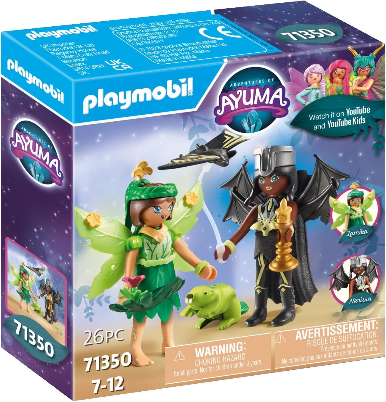 PLAYMOBIL Adventures of Ayuma 71350 Forest Fairy & Bat Fairy con i Compagni Animali