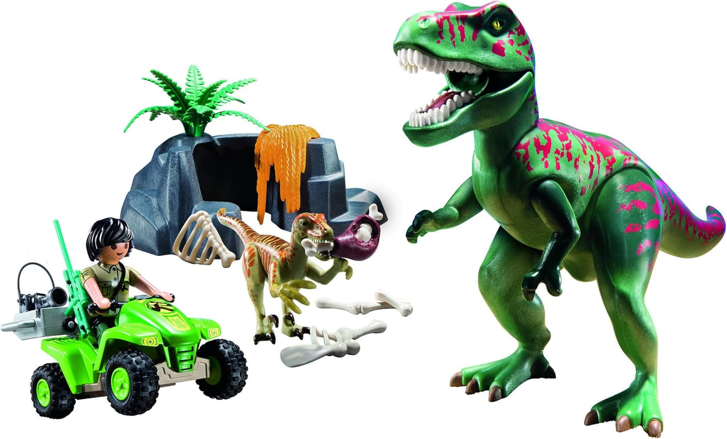 PLAYMOBIL Dinos, Tiranosaurus Rex con esploratrice 71588, da 4 anni