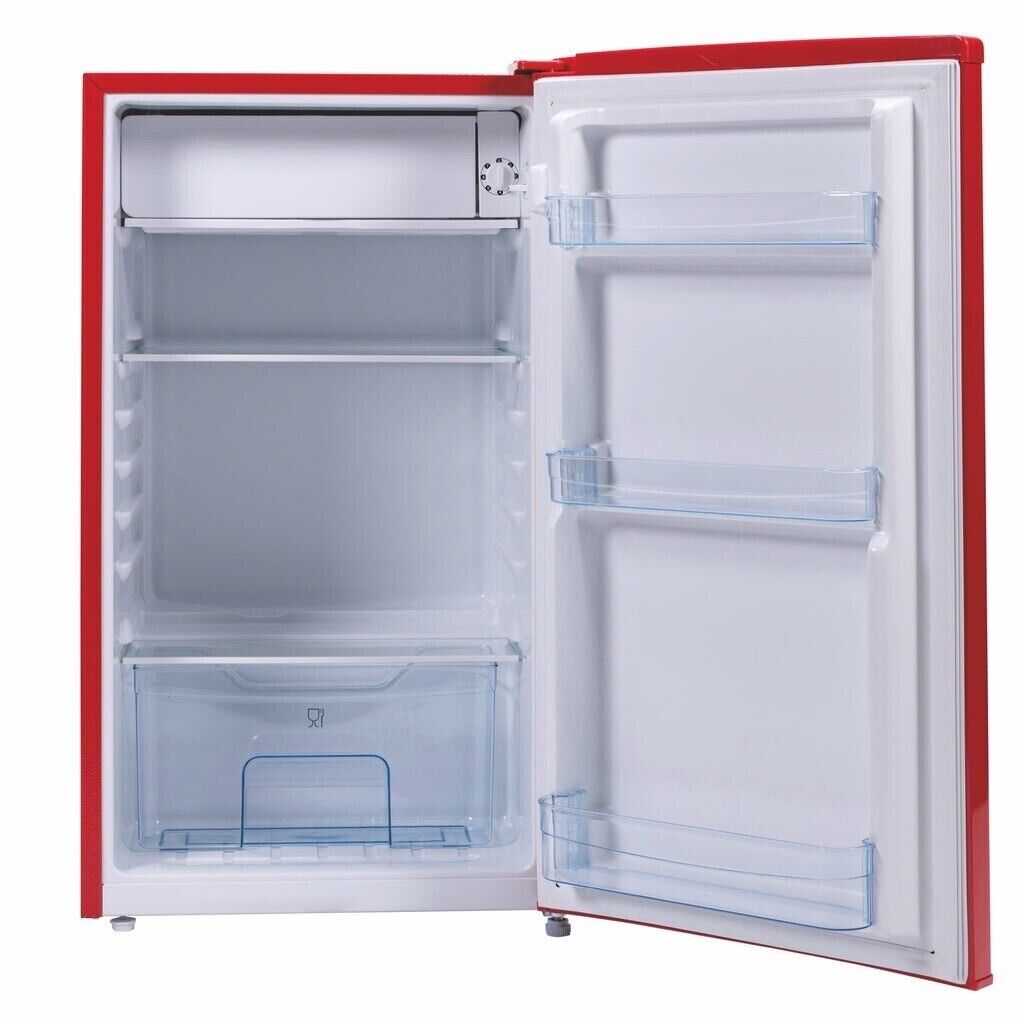 MINIFRIGO FRIGORIFERO PICCOLO FRIGO VINTAGE ROSSO 100L CASSETTO CONGELATORE