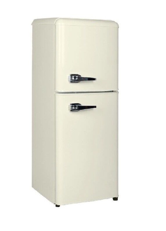 MINIFRIGO FRIGORIFERO FRIGO VINTAGE RETRO' CREMA DOPPIA PORTA 138LT CONGELATORE