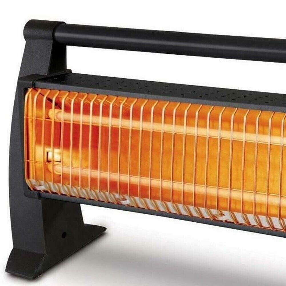 Kumtel Stufa Stufetta Quarzo Elettrica Riscaldatore Due Elemti Portatile 1200W