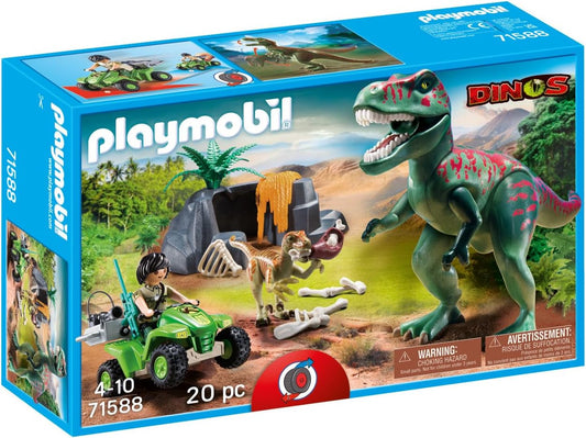 PLAYMOBIL Dinos, Tiranosaurus Rex con esploratrice 71588, da 4 anni