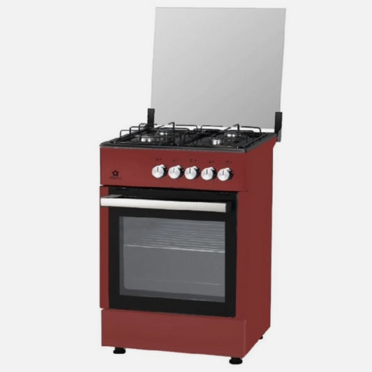 Cucina STAYLUX 4 Fuochi a Gas Forno Elettrico 60x60cm Nero/Bordeaux LF663S-40F