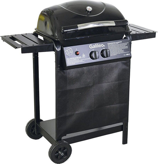 Galileo Barbecue a gas 2 bruciatori BBQ coperchio termometro integrato griglia