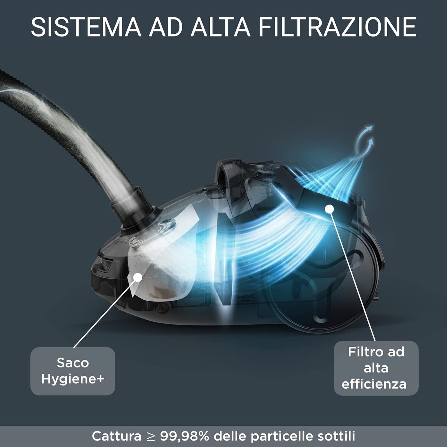 Rowenta RO3950 Compact Power Aspirapolvere Sacco Compatto 3LT 900W Filtro HEPA