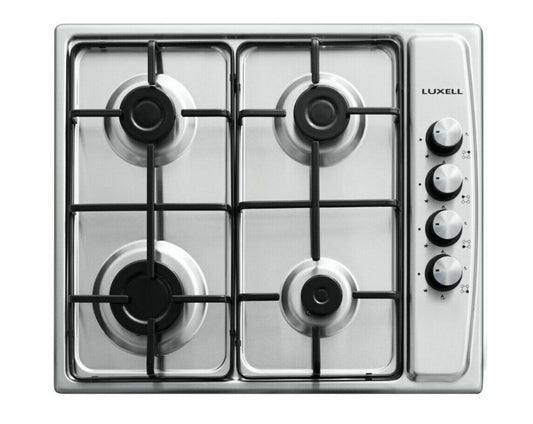 STAYLUX piano cottura 60 cm incasso gas inox 4 fuochi comandi laterali