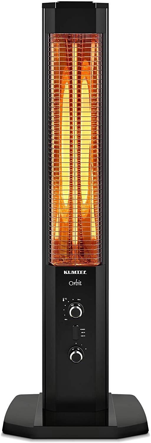 Kumtel Stufa riscaldatore a infrarossi con termostato verticale a colonna 1200W