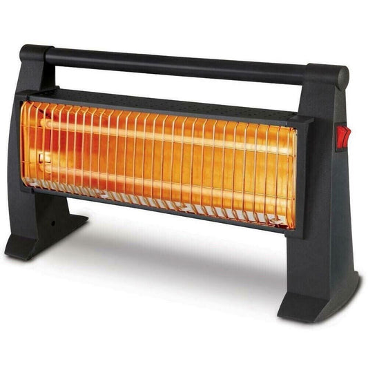 Kumtel Stufa Stufetta Quarzo Elettrica Riscaldatore Due Elemti Portatile 1200W