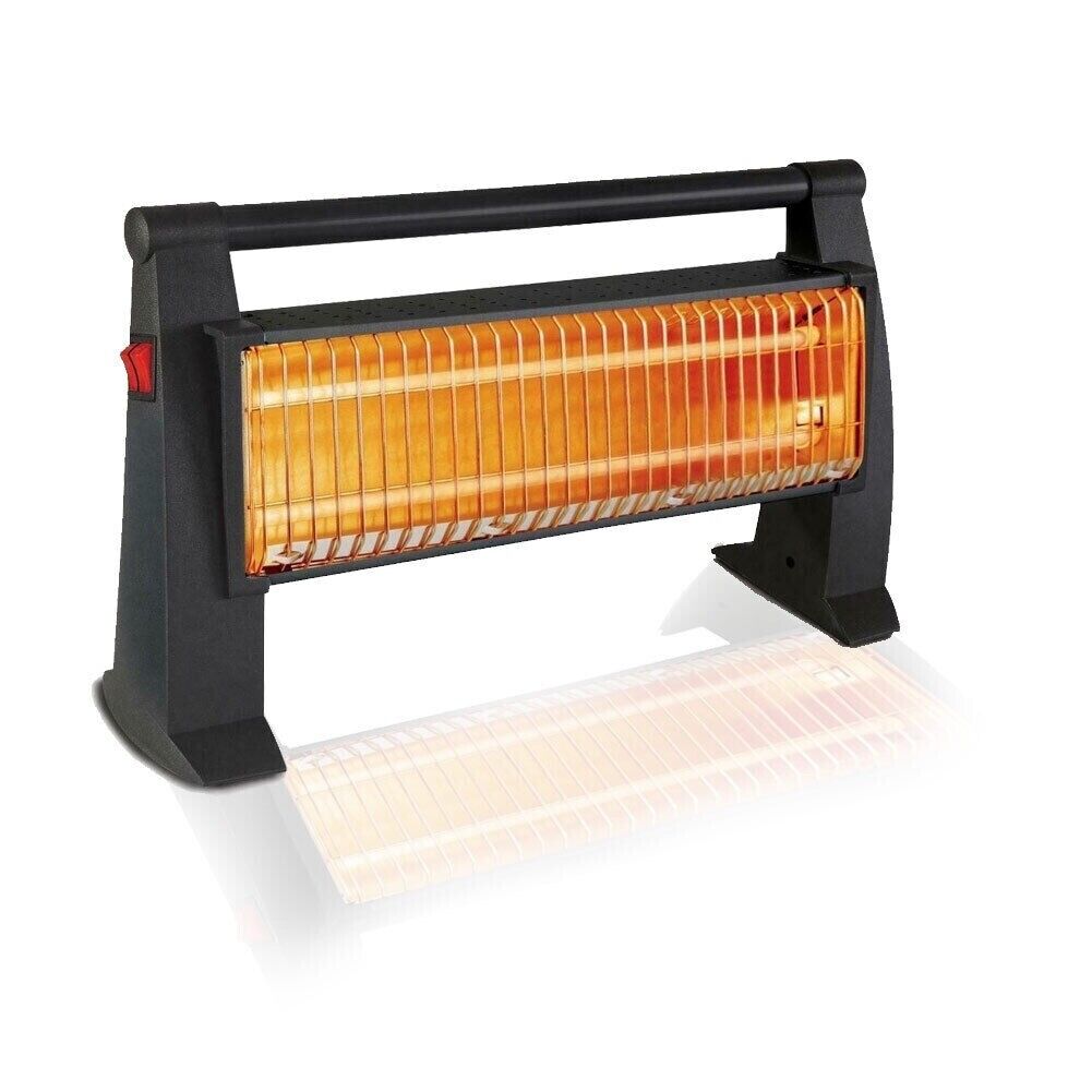 Kumtel Stufa Stufetta Quarzo Elettrica Riscaldatore Due Elemti Portatile 1200W